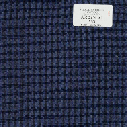 AR 2261 51 CANONICO - 100% Wool - Xanh Dương Trơn